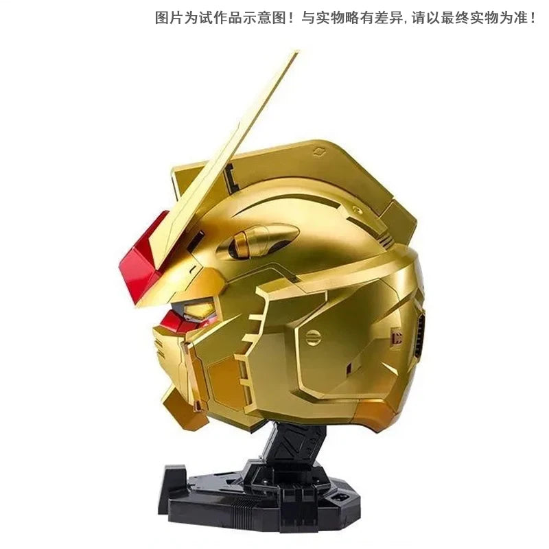 RX-78-2 Golden Carnival Edition Helmet Action Figure - LED Light-Up Posable Cosplay Prop, Collectible Gift for Kids & Fans