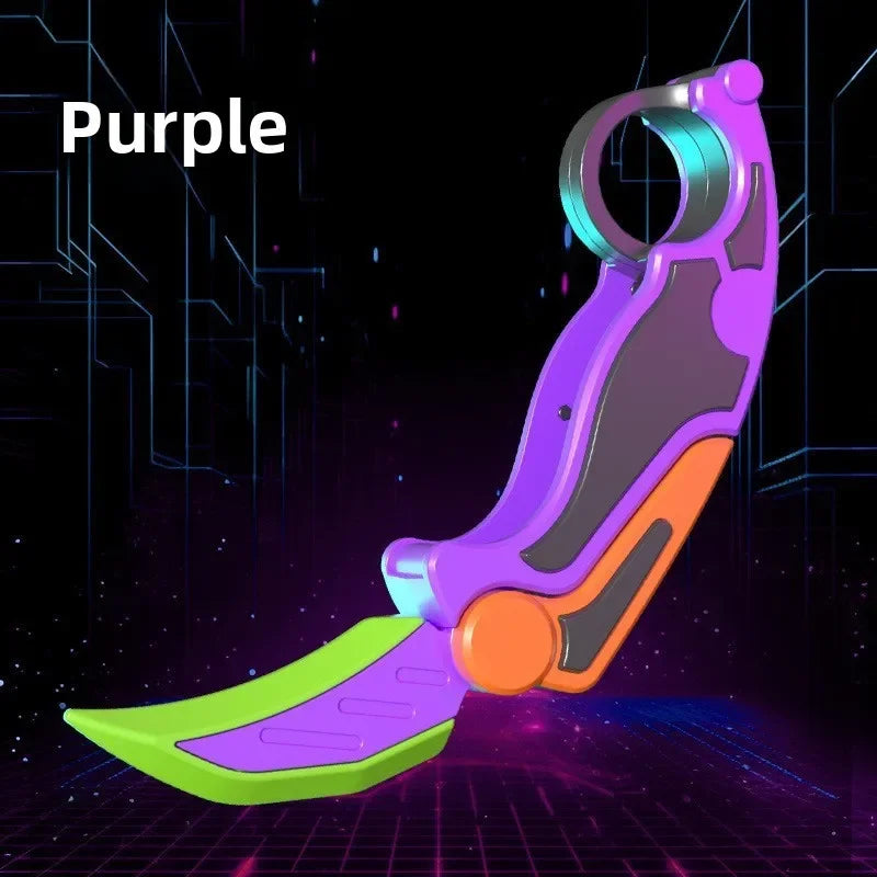 1/2PCS Stress Relief Toys Gravity Knife 3D Printed Folding Sensory Toy Butterfly Design Carrot Shape Gift For Adults