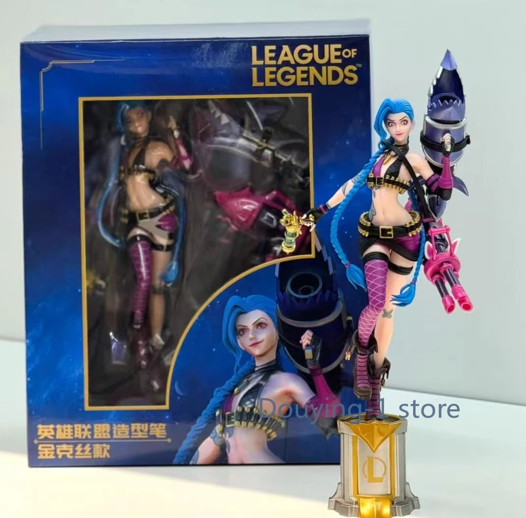 In stock League of Legends LOL CMGE joint limited edition - Jinx 3D model pen figurine ornament gaming peripheral.