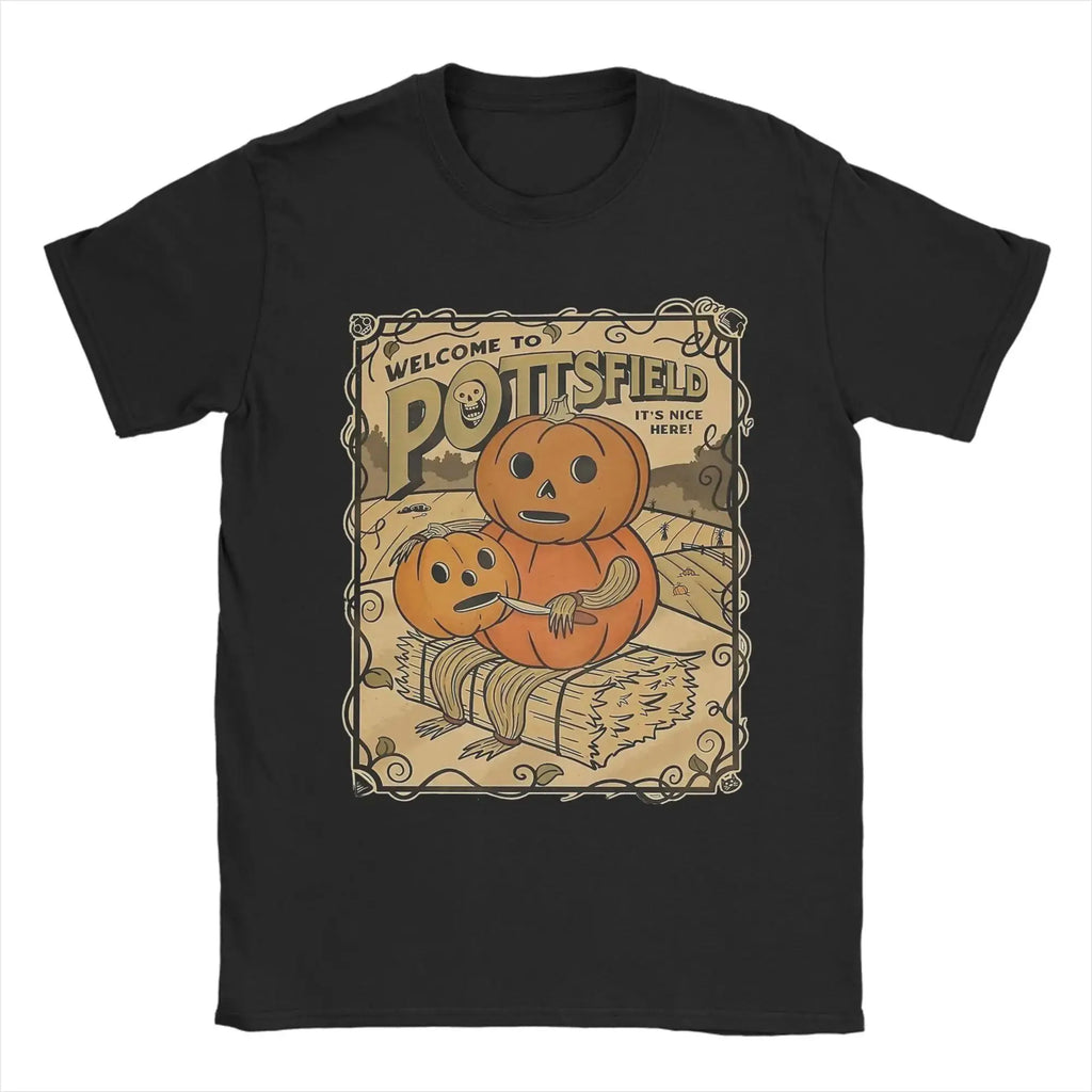 Loween Skeleton Trump Pumpkin Ghost Funny T-irt Damen Ciwalk PU Leder Neun Sve Rund Ne Cleanfit Sle