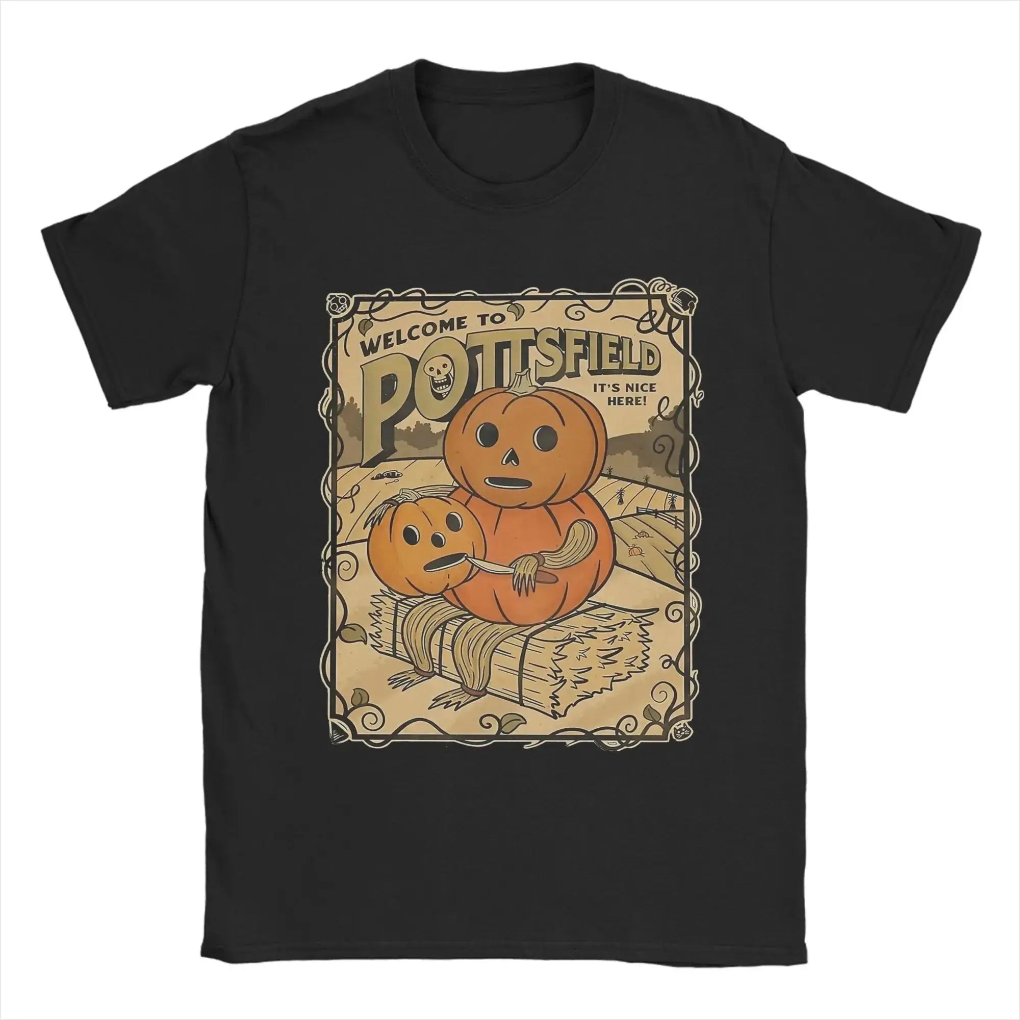 Loween Skeleton Trump Pumpkin Ghost Funny T-irt Damen Ciwalk PU Leder Neun Sve Rund Ne Cleanfit Sle
