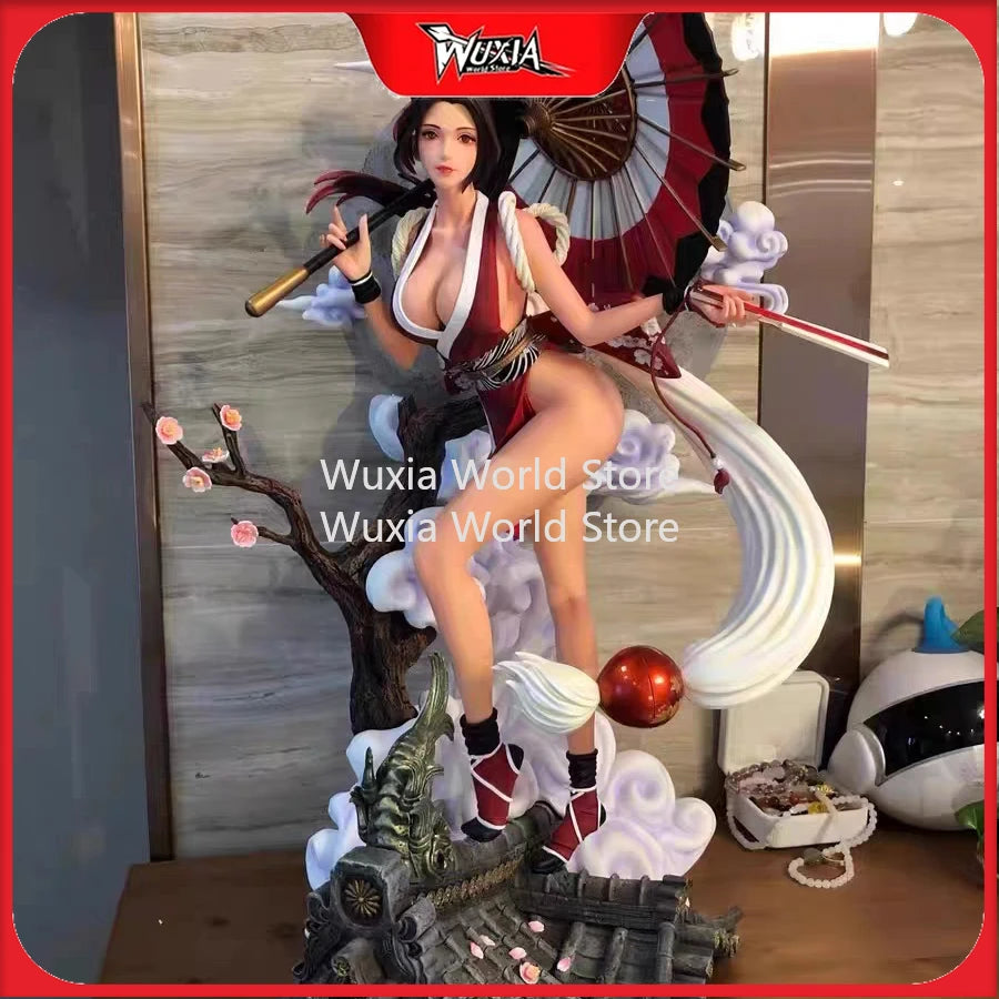 New 61cm Mai Shiranui Figure The King of Fighters XIV Anime Figures Beautiful Girl Collection Light-up PVC Decorations Best Gift