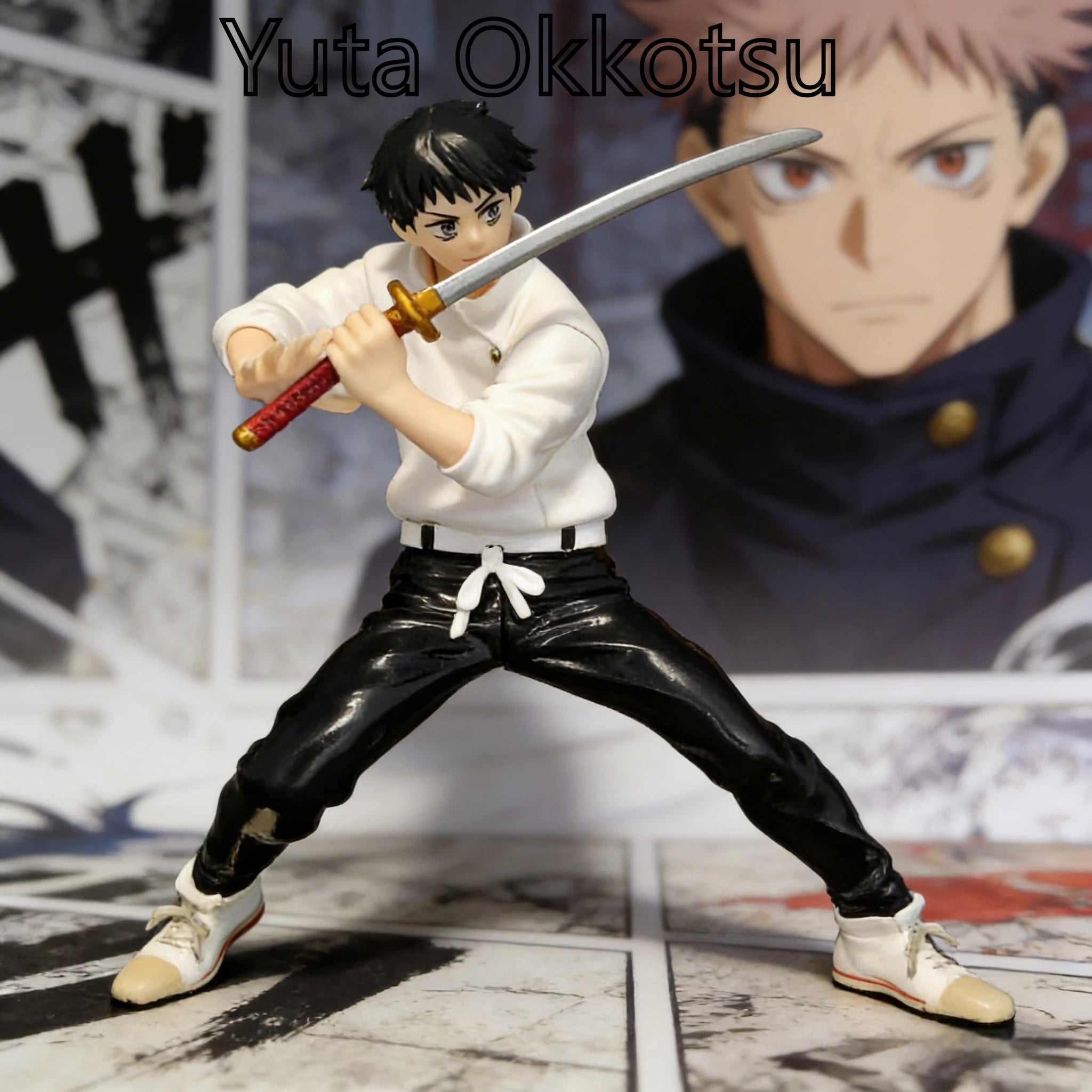 Cartoon Anime Sorcery Fight Jjk Yuta Okkotsu Model Handmade Desktop Decoration Ornament Collection Toy Action Figures Boy'S Gift