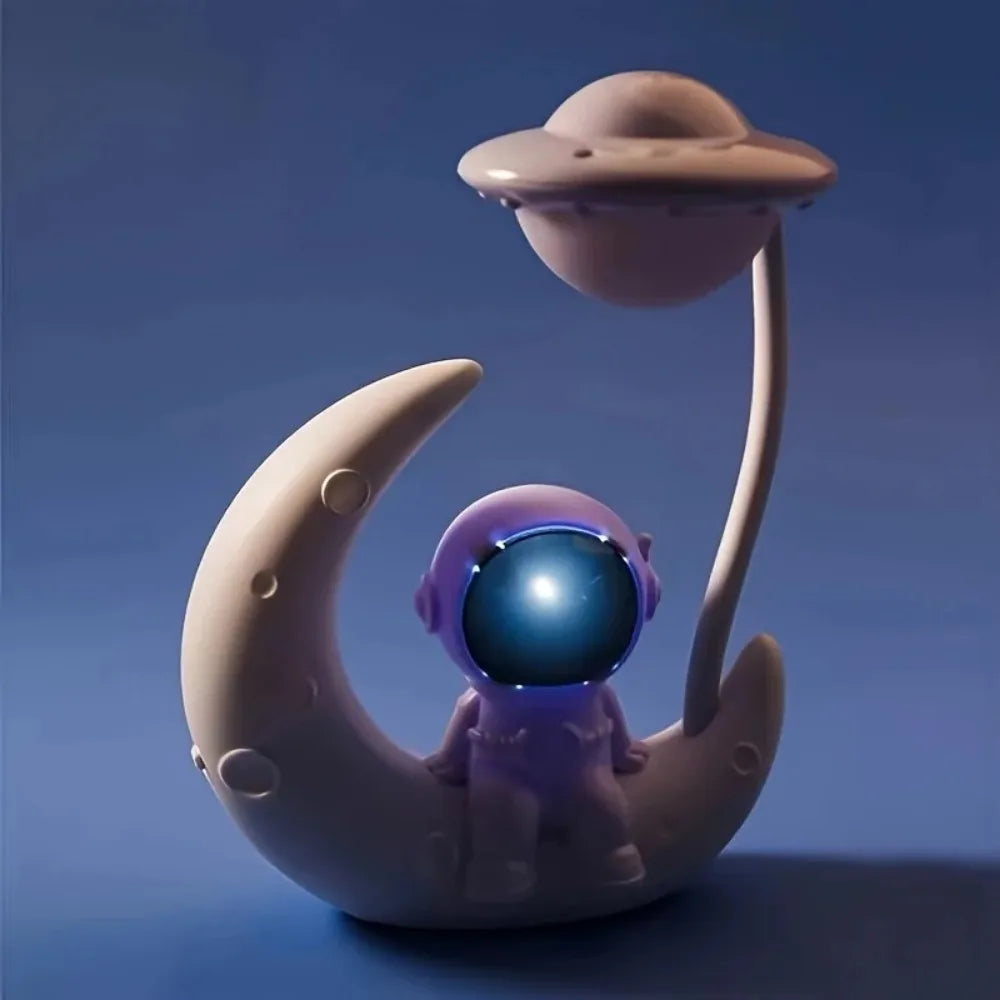 Creative Moon Astronaut Nightlight, LED Small Desk Lamp For Bedroom Decoration, Christmas Gift  neon sign  night light