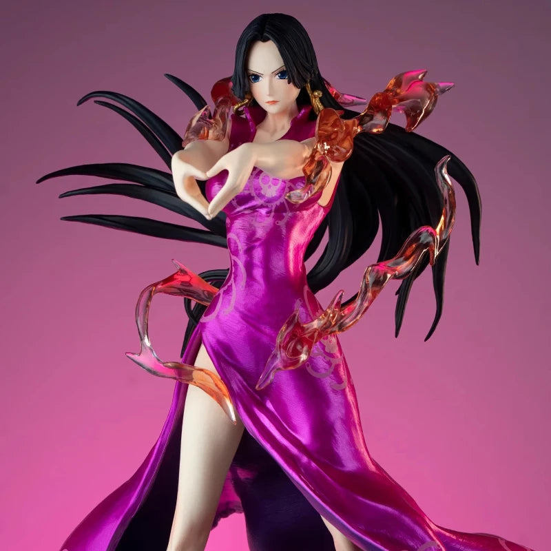 One Piece 24см Boa Hancock Аниме герой Модел GK Екшън фигурки Сърце Знак Статуя Периферна играчка Настолен орнамент Момче Подарък