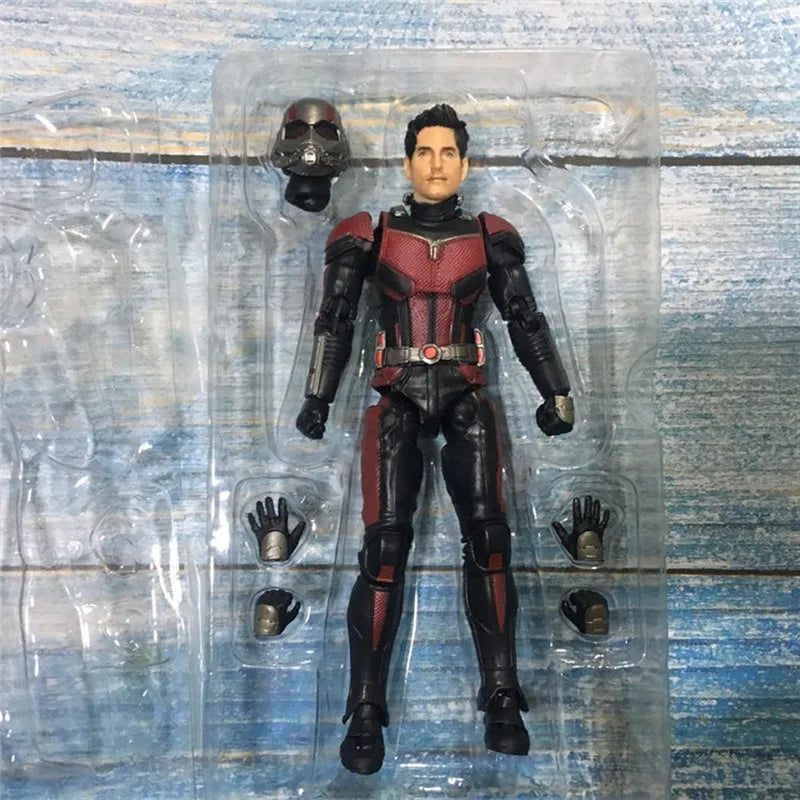 Authentic Straight Hair Bandai Original SHF Mobile Doll Ant Man Scott Long Anime Action Figure Model Toys Model Gifts for Boys