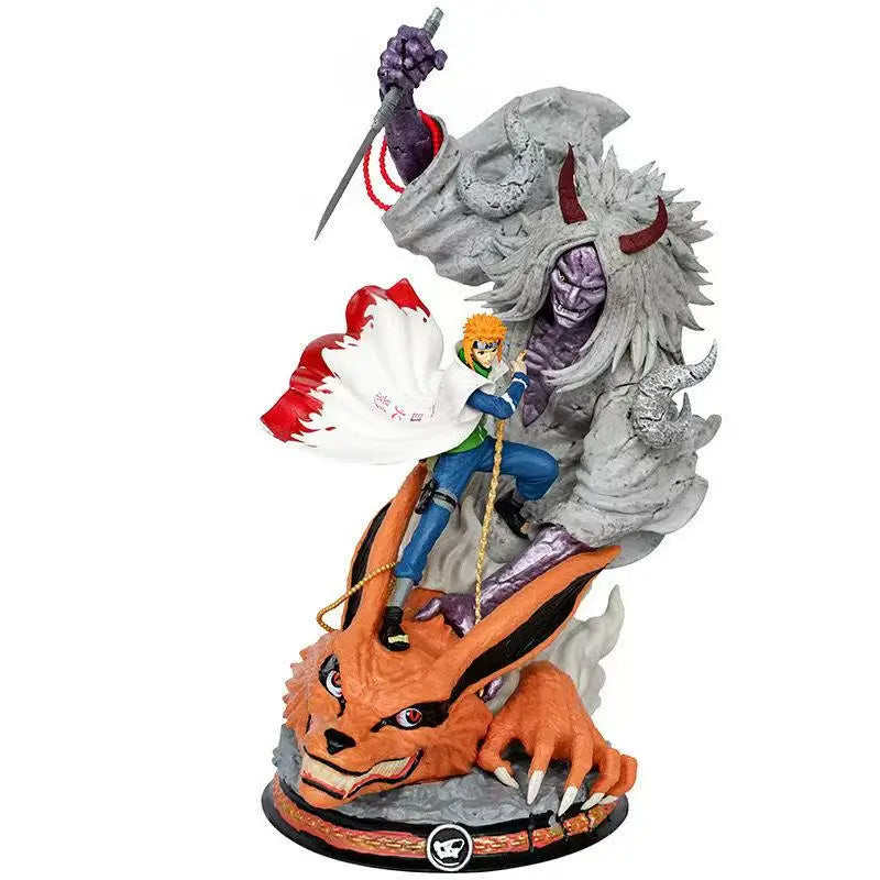 Anime Naruto Actionfigur 22 cm Namikaze Minato Figur Statue Yondaime Hokage Statue Modell PVC Modellsammlung Puppenspielzeug Geschenk
