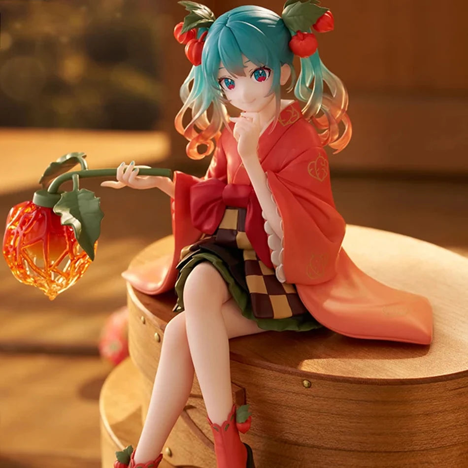 Lantern Fruit Cherry Chuyin Handmade Cute anime Beautiful Girl Hatsune Miku Figure PVC Model Cartoon Peripheral Birthday Gift