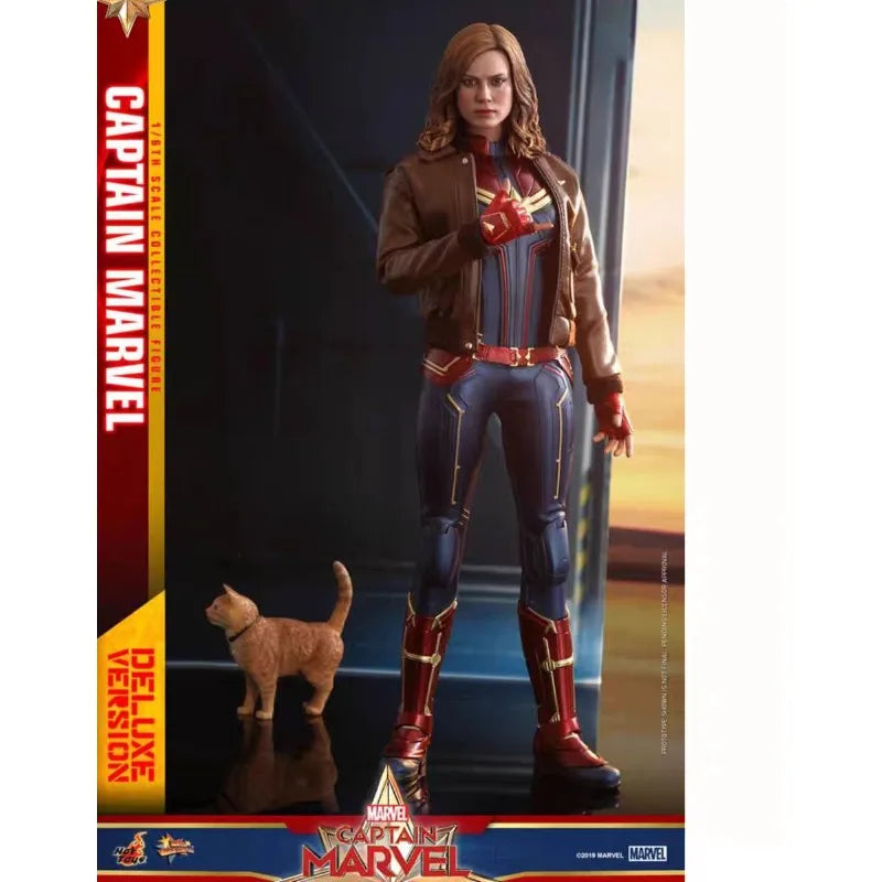 Original Hot Toys MARVEL Avengers 4: Captain Marvel MMS521 MMS522 Anime Figure Collection Toys Models
