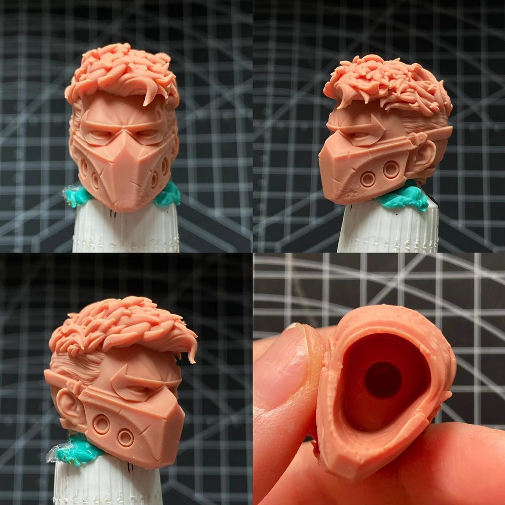 【30days made】Unpainted 1/12 Scale Male Soilder Antihero Red hood Jason Todd White Head Carving For Four Knights MFC Kaiyodo