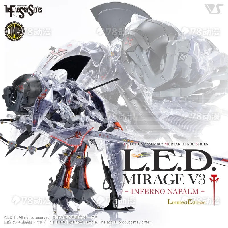 VOLKS Original Authentic MS 1/100 Red Illusion V3 VOLKS Hobby Limited Edition Assembled Mobile Mech Model Handmade Toy Gift