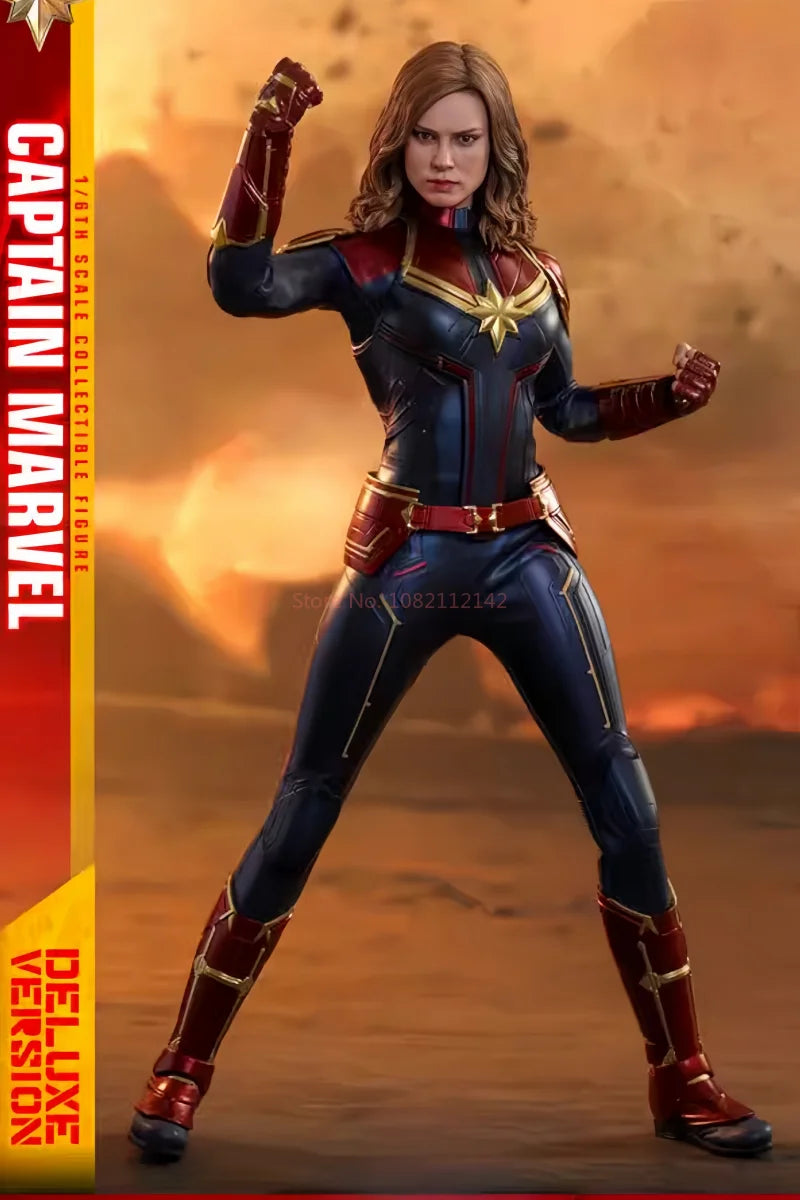 2025 Original Hot Toys Captain Marvel Action Figure The Avengers 1/6 Ht MMS522 Anime Figure Deluxe Edition Models Toy Collection