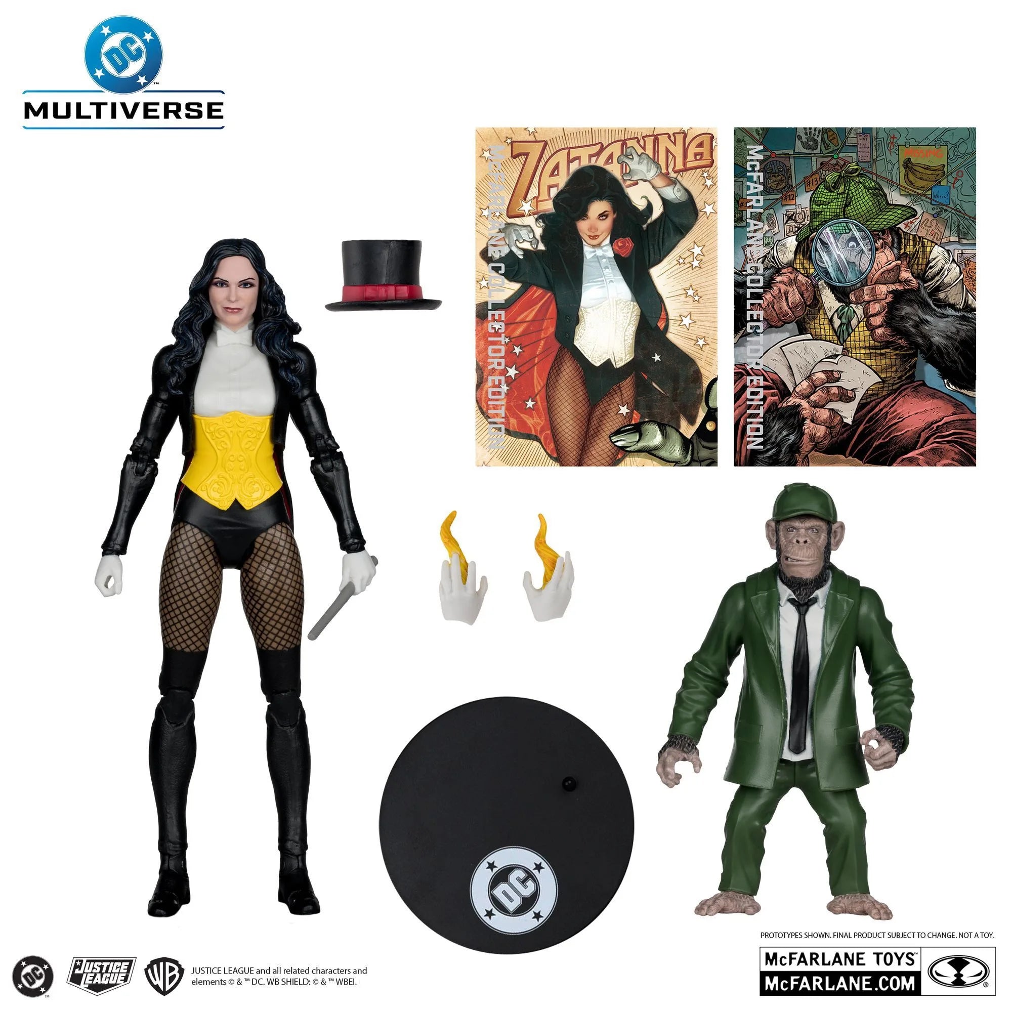 McFarlane Toys Zatanna 18cm Action Figure Collector Edition Gold Label DC Multiverse Zatanna Model Doll
