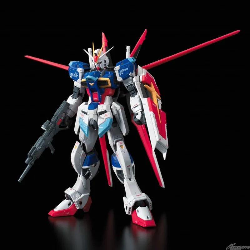 Bandai Original GUNDAM RG 1/144 Anime FORCE IMPULSE GUNDAM Action Figure Assembly Model Toys Collectible Gifts for Children