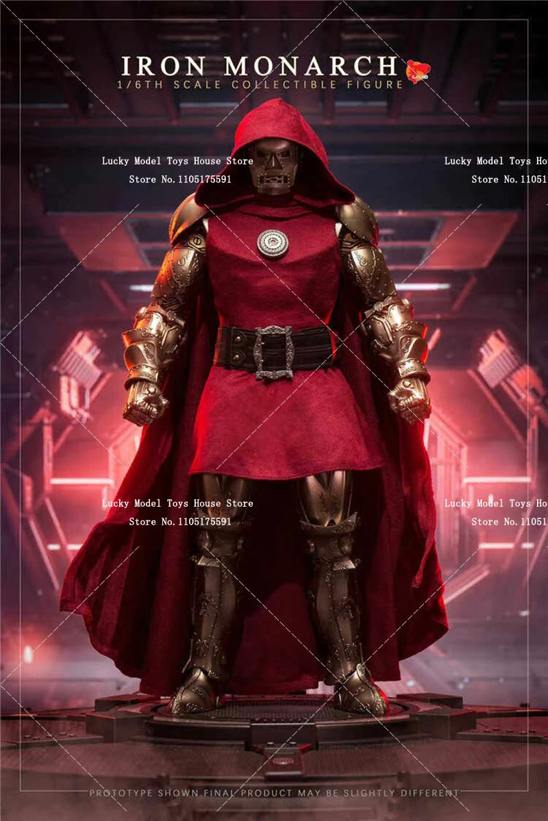 S-HERO 1/6 SH003 Iron Monarch Red Cloack Caped Man Action Figure Collection Tony Movie Villain 12" Full Set Soldier Model Gifts