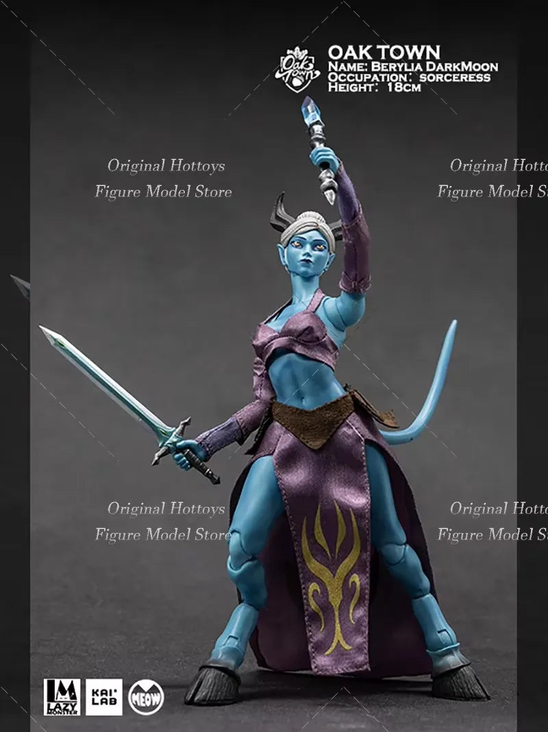 Lazy Monster 1/12 Scale Female Soldier Berylia Darkmoon Oak Town Elf Full Set About 17cm Action Figure Model Doll Gifts