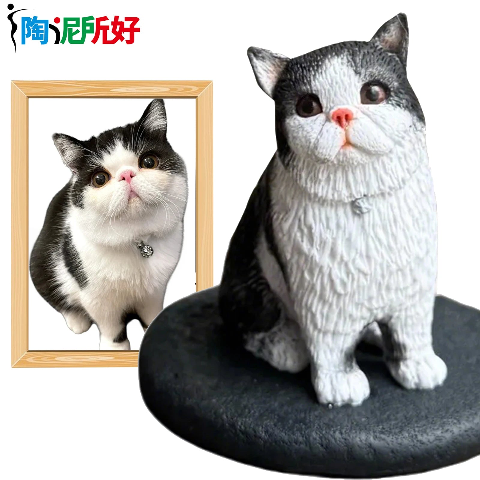 Custom Handmade Pet Bobblehead Figurines, Personalized Clay Dolls 3d Statue Sculpture from your photo, Cat and dog model design