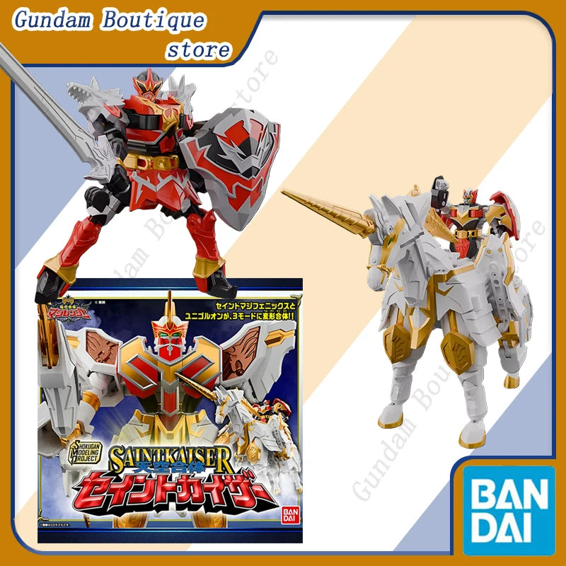 Bandai Genuine SMP SHOKUGAN SAINTKAISER Sky Fusion Mahou Sentai Anime Action Figure Collectible Assembly Model Toy Gift Children