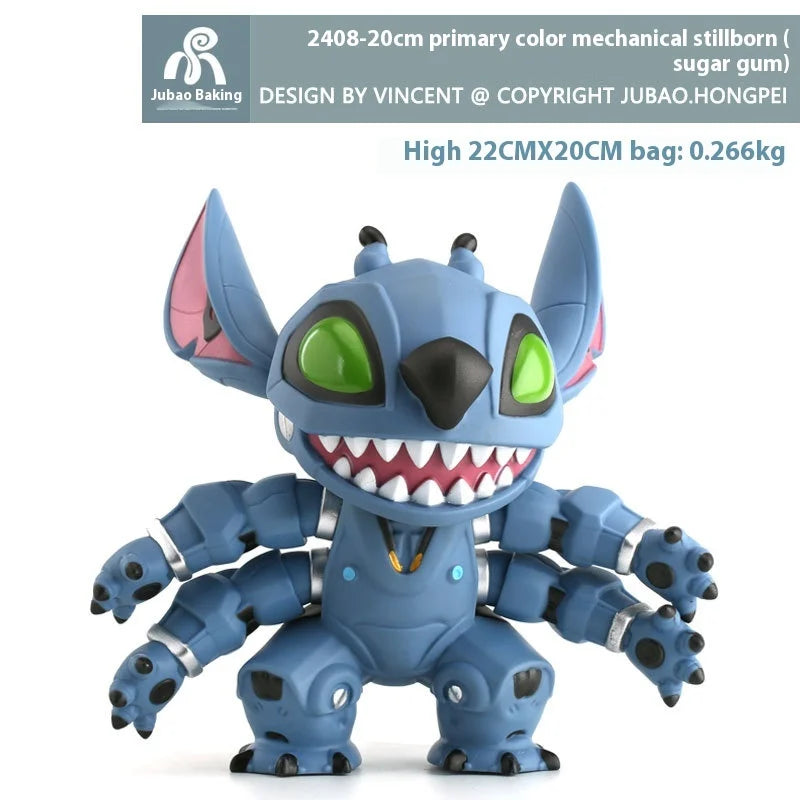 Stitch Mechanical Model Red Blue Gray Steampunk Robot Figure Anime Collectible Desktop Decor Stitch Figure Stitch Plush Toy