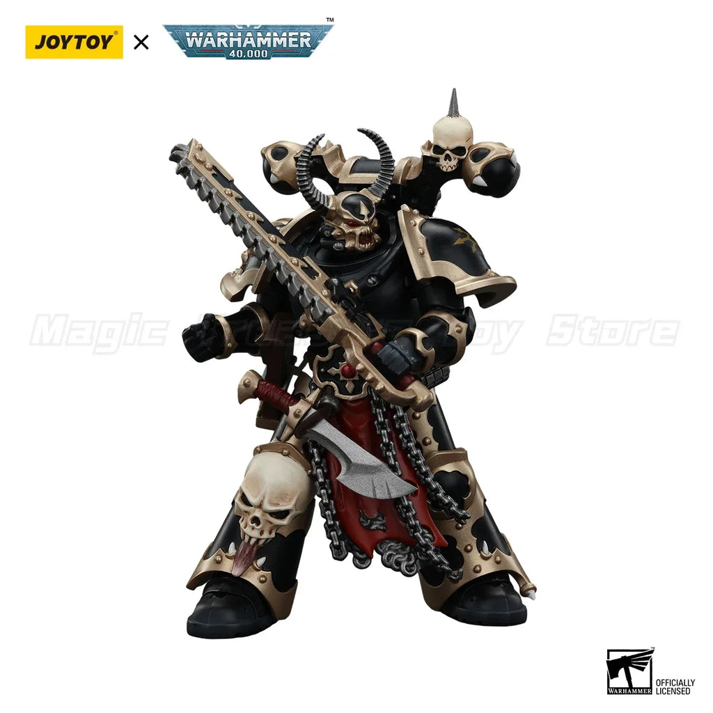 【MT】JOYTOY 1/18 Action Figure Warhammer 40K Chaos Space Marines Black Legion Chosen Champion Anime Toys Model