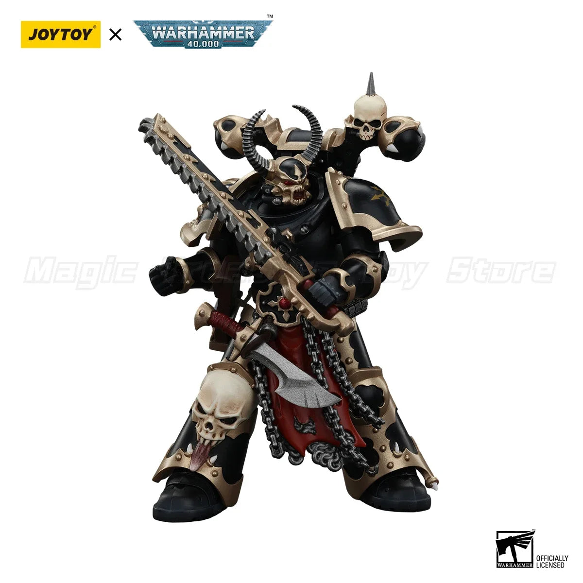 【MT】JOYTOY 1/18 Action Figure Warhammer 40K Chaos Space Marines Black Legion Chosen Champion Anime Toys Model