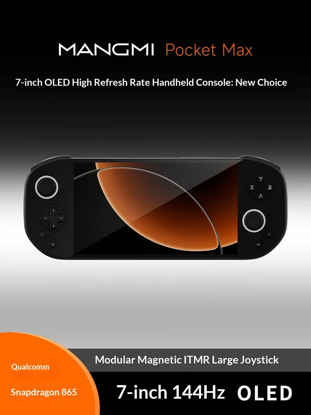 MangMi Pocket Max Game Console 7Inch 1080P AMOLED Touch Screen 8000mAh TMR Joystick Hall-Effect Trigger Handheld Game Consoles