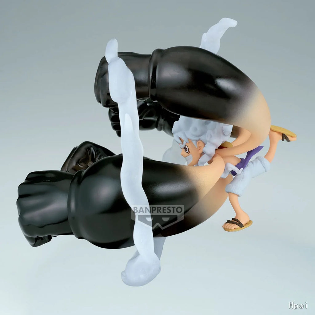 Original Genuine Bandai Prepainted BANPRESTO Trading WCF One Piece Monkey D. Luffy Gear 5 White Gun Barrage Special H=70mm Gift