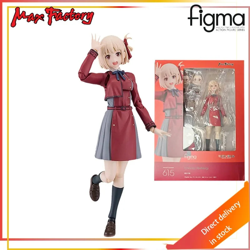 Max Factory Genuine Figma Series Lycoris Recoil Anime Model Toys 615  Nishikigi Chisato 616 Inoue Takina Finished Model Toys