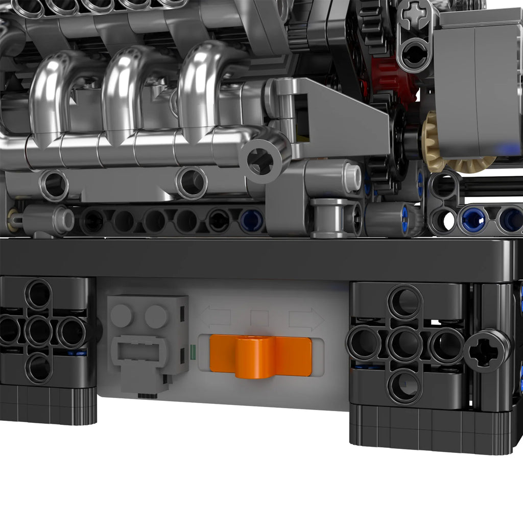 737pcs Brick 10206 V8 Engine Model kit That Runs, 8-Cylinder Petrol Engine Combustion Battery/Motor Blocks Sets STEM Toy Gift