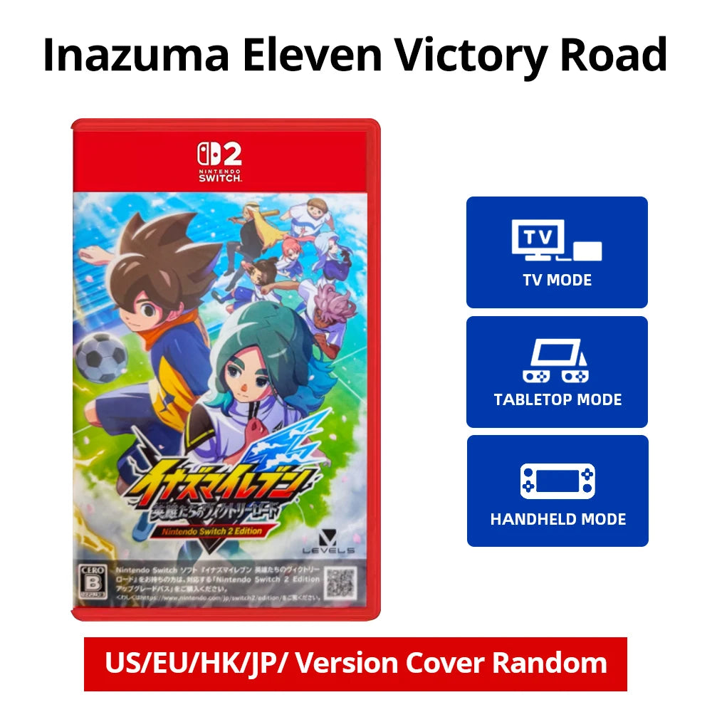 Inazuma Eleven - Nintendo Switch 2 Game Card Games Cartridge Physical Card support TV Tabletop Handheld Modes