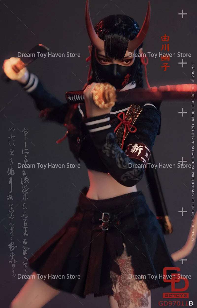 GDTOYS GD97011 1/6 Scale Female Soldier Ghost Hime Mobile Eye Head Carving Warrior 12Inch Action Figure Model Collectible Dolls