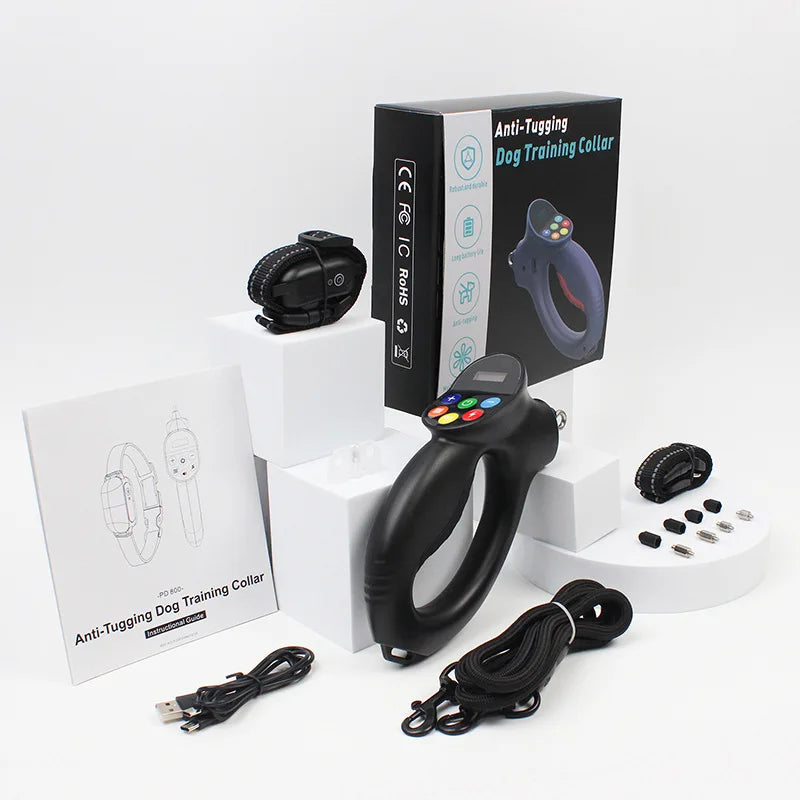 Private Mold Anti Pull Dog Collar - 3 Mode Bark Control Training Collar with IP67 Waterproof & Safe Shockproof for Large Dogs