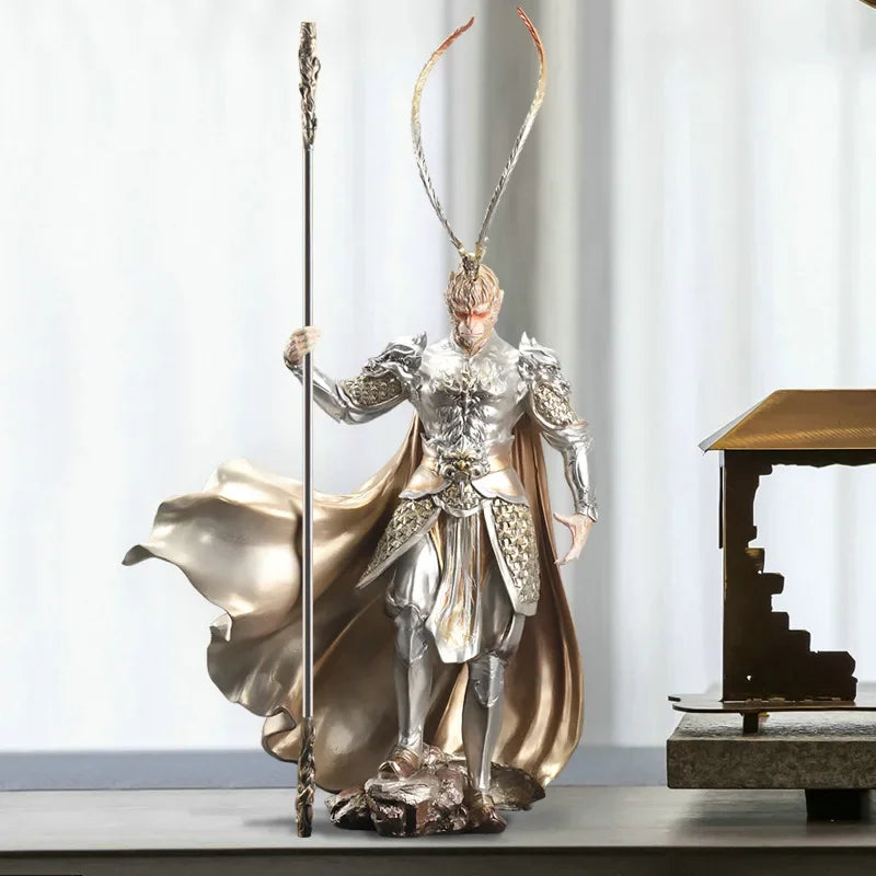 Black Myth Chinese Monkey King Sculpture Home Decoration Living Room Bedroom Desktop Ornaments Resin Crafts Gift