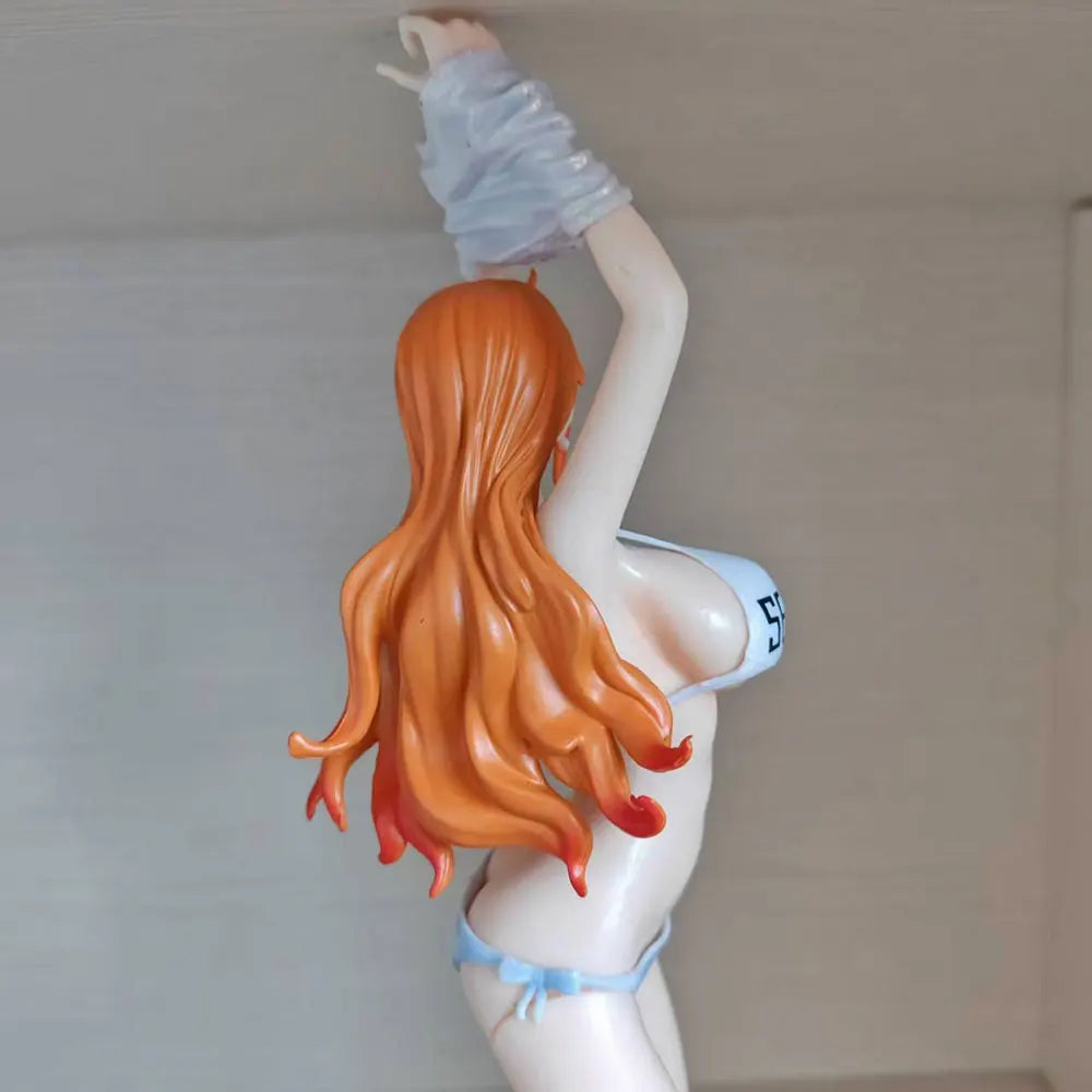 34cm/13.38in One Piece Anime Nami Figure Model Gk Statue Collectible Display for Desktop Decoration