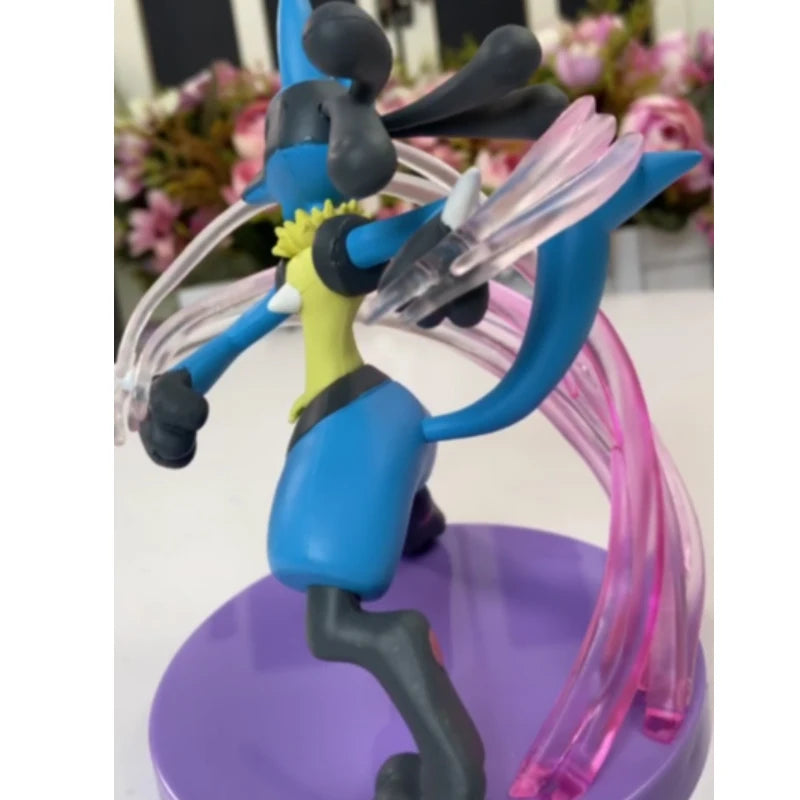 13cm Riolu Lucario Pokemon Action Model Doll Anime PVC Figure Statue Toy With Base Decoration Collect Birthday Gift NO BOX