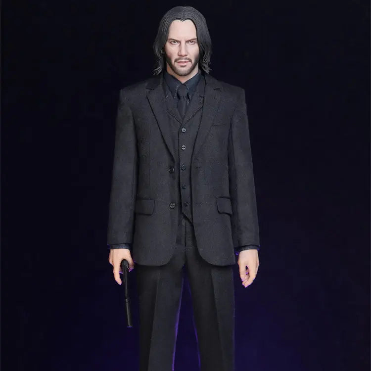 Genuine Topo Studio 1/6 Tp033 John Wick Black Basic Suit Set Action Figure Clothing Accessory For 12 Inch Male Soldier In Stock