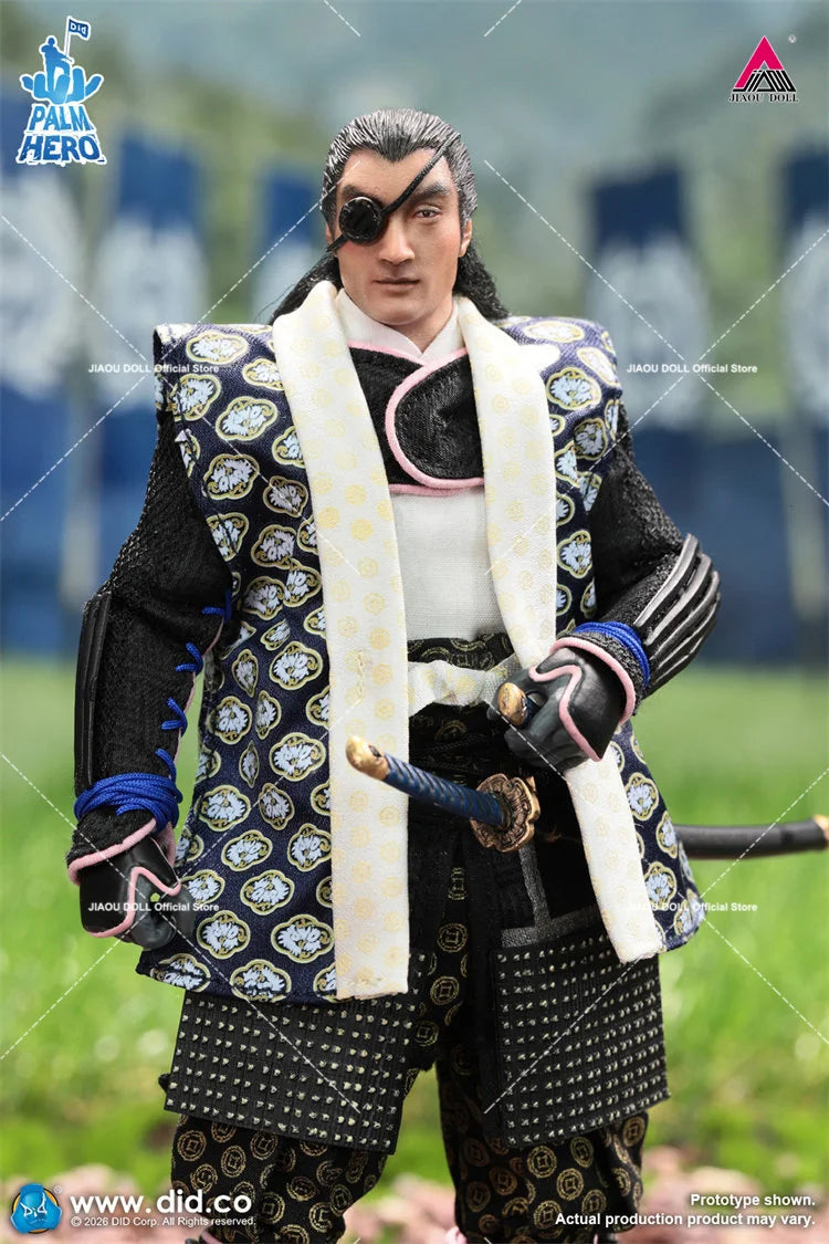 DID XJ80030 1/12 Japanese Samurai Series One eyed Dragon Soldier Figure Model 6'' Male Action Figurine Doll Palm Hero Series