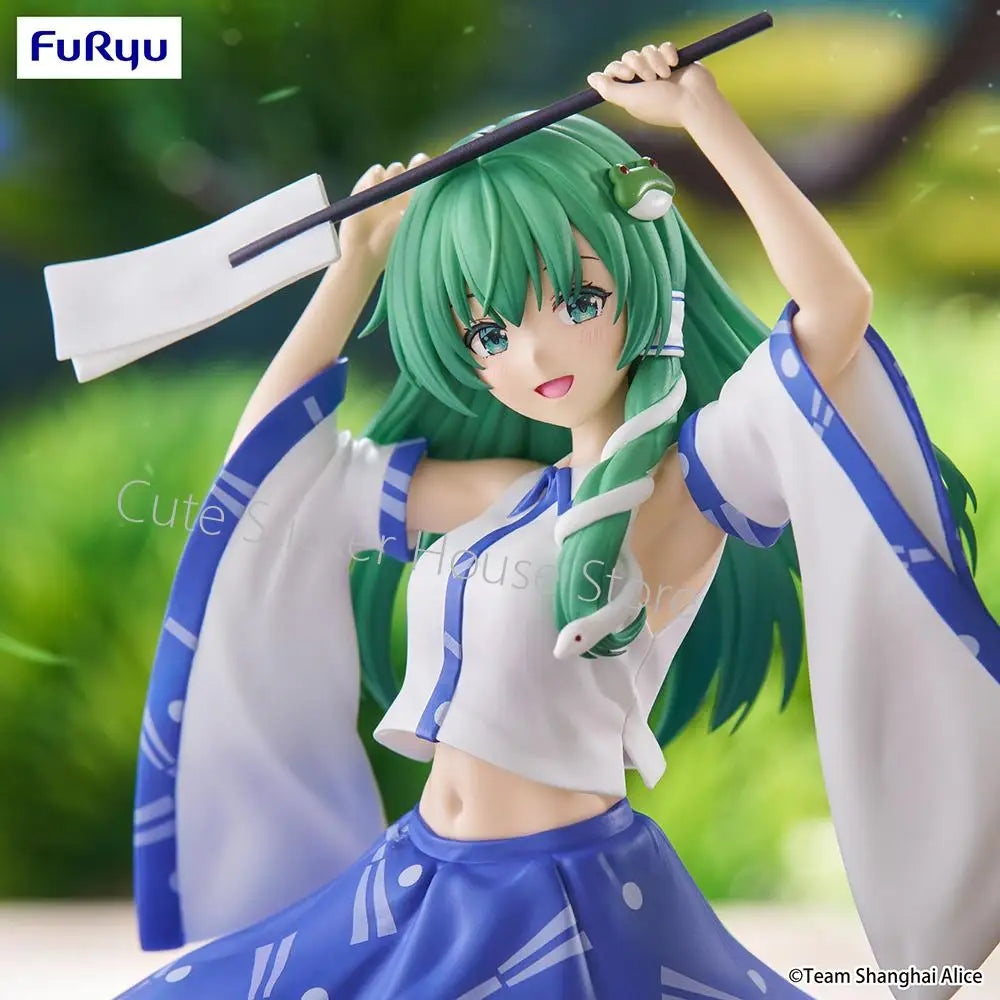 Original Pre-Order Furyu Noodle Stopper Figure Touhou Project Kotiya Sanae Kawaii Anime Cute Girls Figures Collectible Model Toy