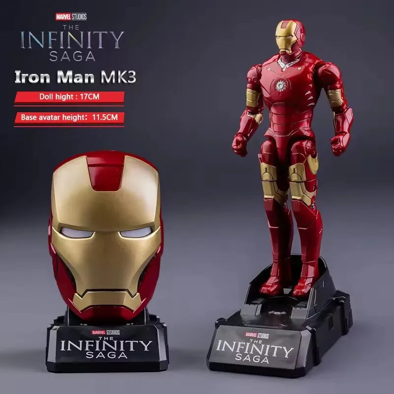 Marvel Iron Man SpiderMan Captain America Joints Mobility Transform Shape Action Figure PVC Model Collect Ornaments Toys Gifts
