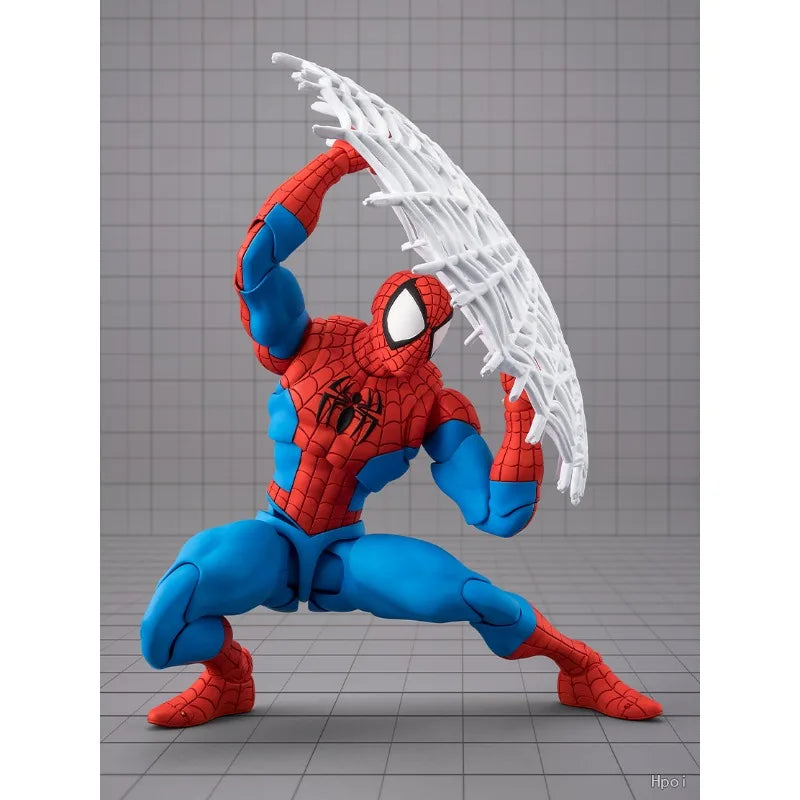 BANDAI S.H.Figuarts SPIDER MAN Figure Model All Ages With Replaceable Hands Face Parts Web Effect Accessory Background Paper