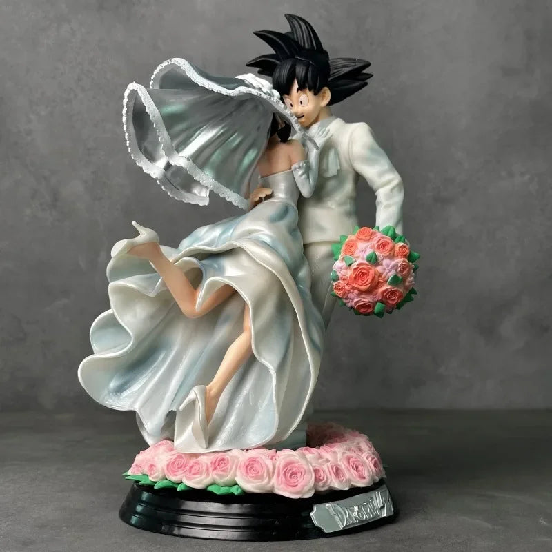 Neu Dragon Ball Z Son Goku Figur Chichi Hochzeit Version 31cm Pvc Figur Modell Spielzeug Statue Sammlung Ornament Paar Hochzeit