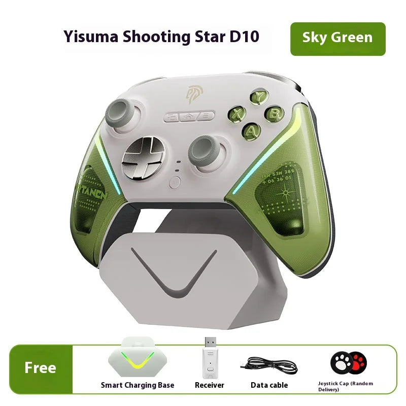 Yisuma Meteor D10 Wireless Game Controller TMR Joystick For PC SteamSwitch2 Bluetooth Mobile Elite Handle Fast Response