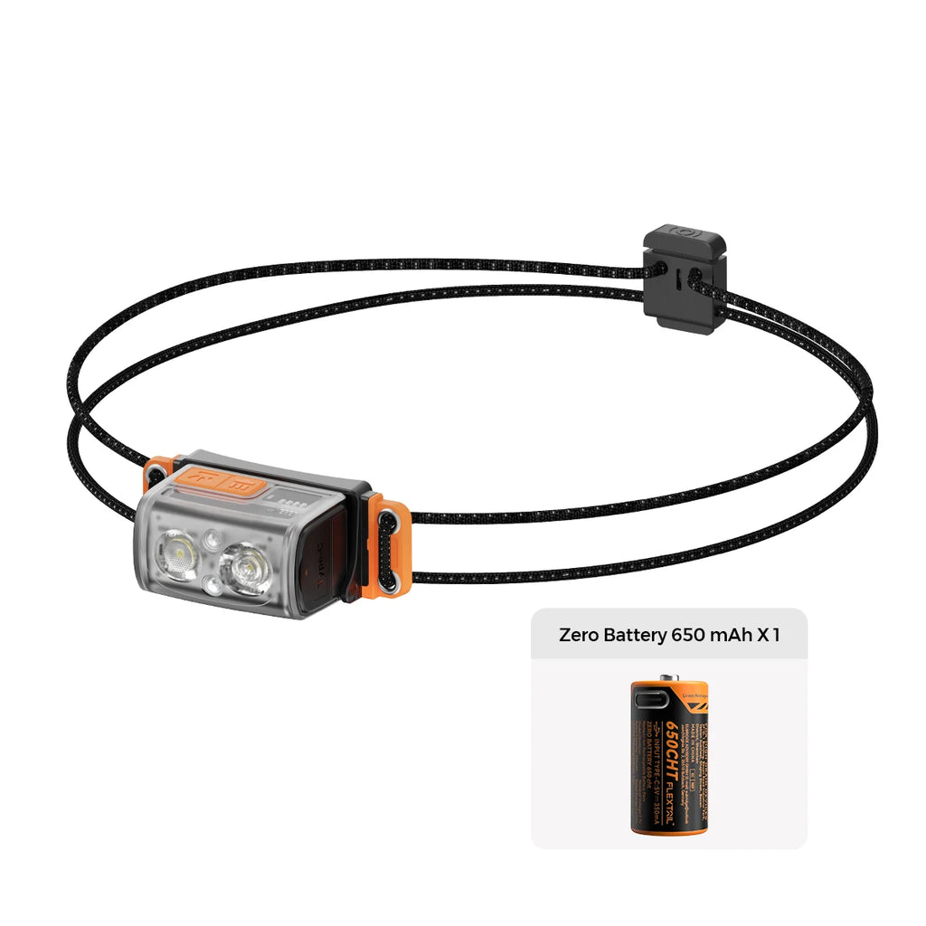 FLEXTAIL ултра лек LED челник за къмпинг, туризъм, бягане и риболов, 1 сменяема и презареждаща се батерия включена