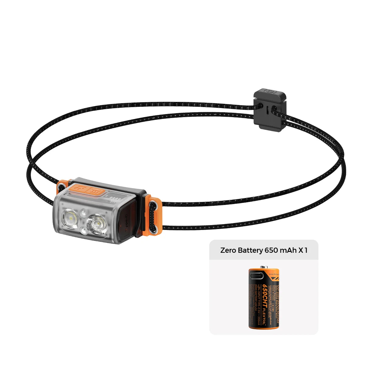 FLEXTAIL ултра лек LED челник за къмпинг, туризъм, бягане и риболов, 1 сменяема и презареждаща се батерия включена