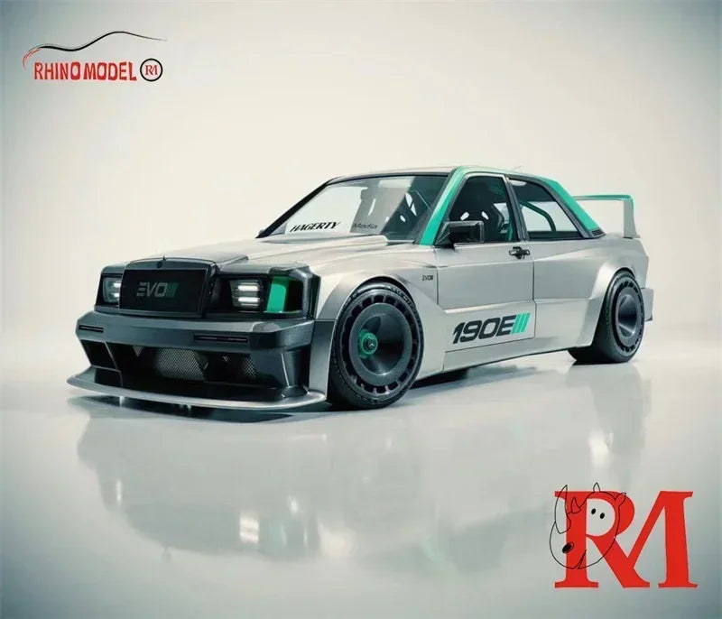 Rhino Model RM 1/64 MB 190 EVO II silber limited999 Simulation Legierung Modell Autos