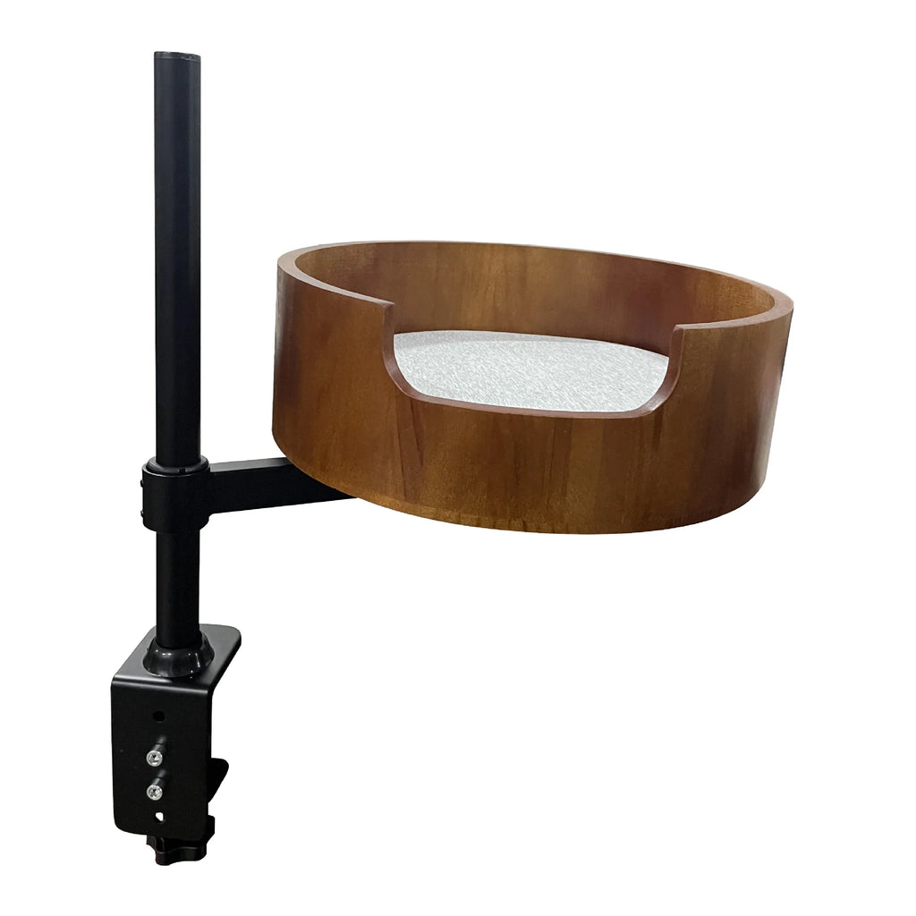 Schwebendes Katzenbett für den Schreibtisch, Katzennest aus Massivholz mit 35 cm Innendurchmesser, platzsparendes Klettergerüst für Haustiere, stilvolle Katzenmöbel