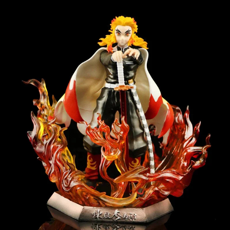 Anime Demon Slayer Akaza Figures Rengoku Kyoujurou Kokushibo Action Figure PVC Figurine Model Ornament Collectible Table Crafts