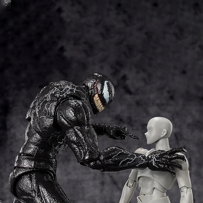 Original box Bandai SHF In shock MARVEL VENOM THE LAST DANCE Figure Finished Model kit  Anime full Action Toy Gift for kids set
