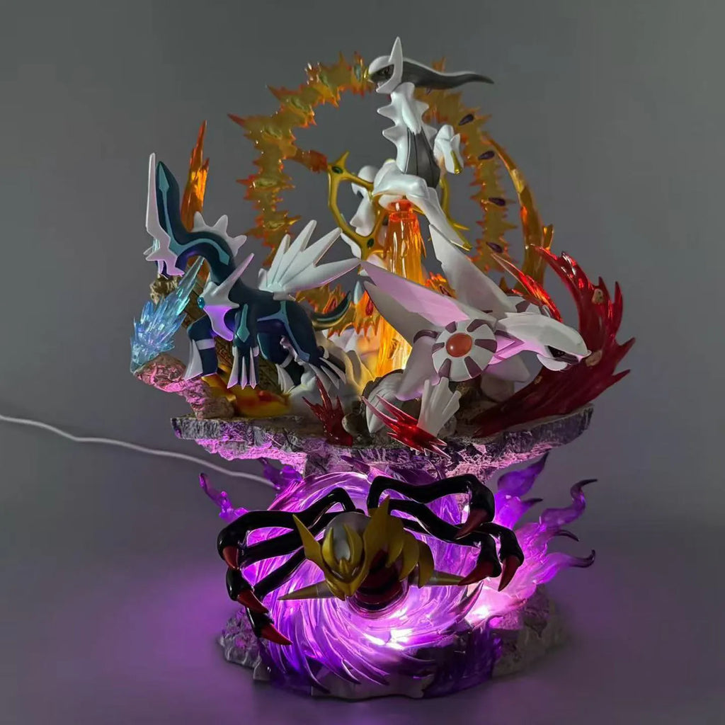 37cm Pokemon Ppap Four Legendary Beasts Set Figure With Light Anime Merch Decorative Ornament Collection Model Birthday Toy Gift