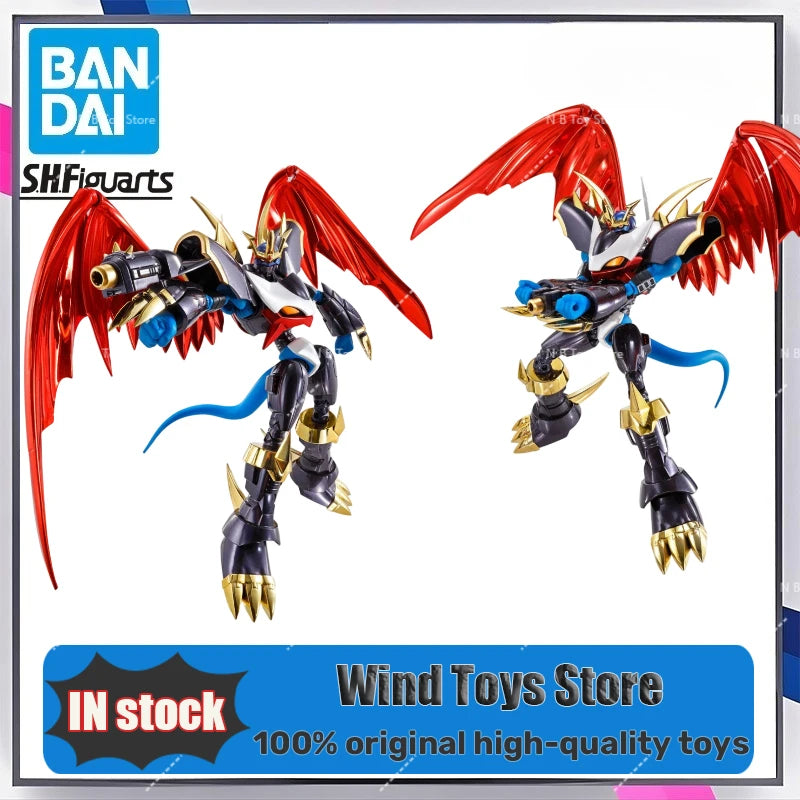 In Stock Genuine Bandai Anime Action Figure SHF Digimon Adventure IMPERIALDRAMON FIGHTER MODE -Premium Color Edition- Gifts